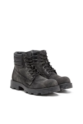 d-hammer cu șireturi d-Hammer-Ghete combat din denim și piele
