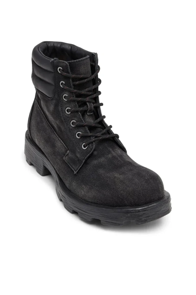 d-hammer cu șireturi D-Hammer – Ghete combat din denim și piele