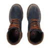 d-hammer lace up w Ghete D-Hammer-Combat din denim și piele întoarsă