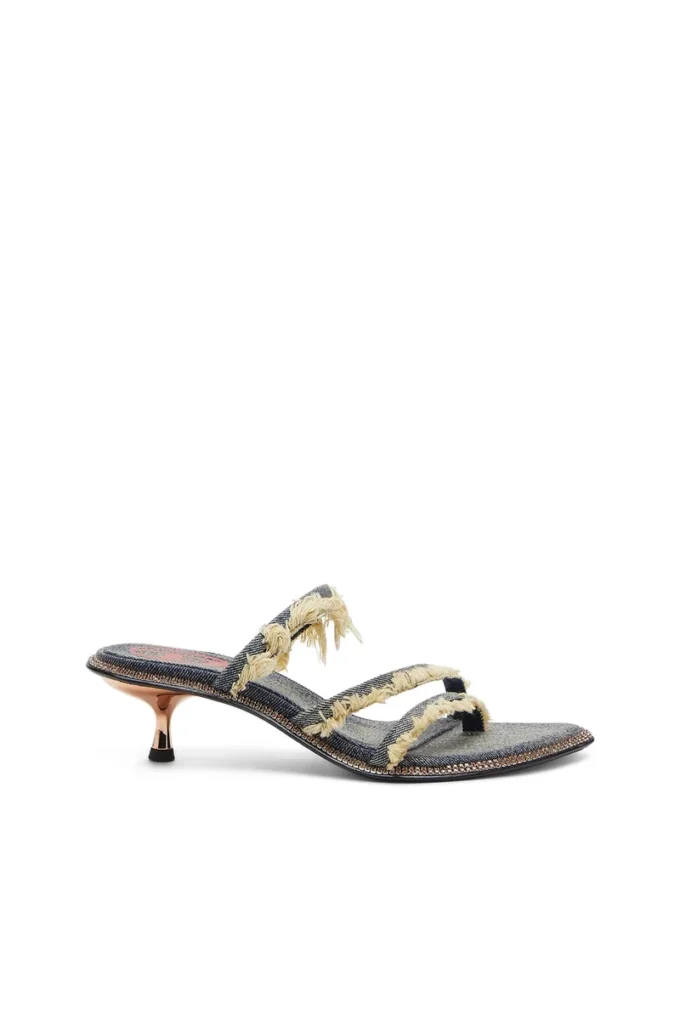 d-havanna kittie D-Havanna Kittie-Mule din denim franjurat cu cristale d-havanna kittie D-Havanna Kittie-Mule din denim franjurat cu cristale