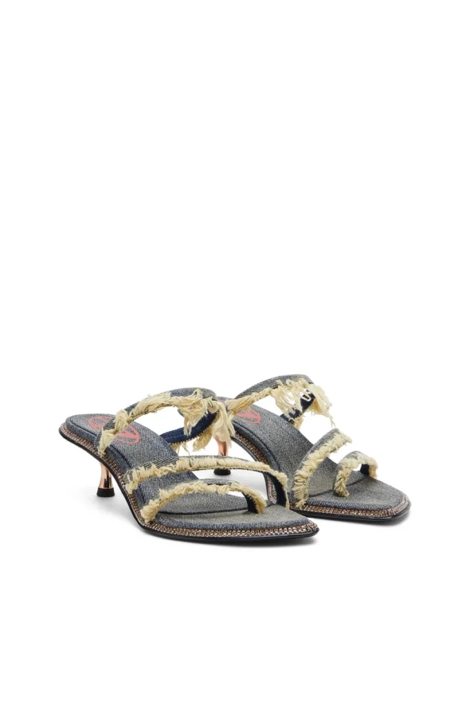 d-havanna kittie D-Havanna Kittie-Mule din denim franjurat cu cristale d-havanna kittie D-Havanna Kittie-Mule din denim franjurat cu cristale