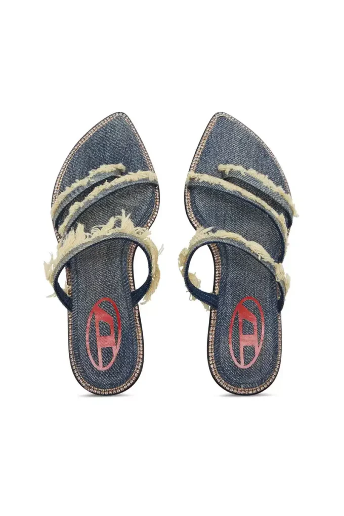 d-havanna kittie D-Havanna Kittie-Mule din denim franjurat cu cristale d-havanna kittie D-Havanna Kittie-Mule din denim franjurat cu cristale