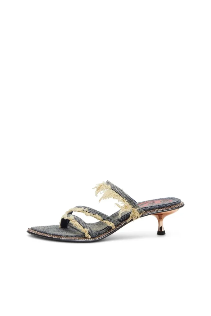 d-havanna kittie D-Havanna Kittie-Mule din denim franjurat cu cristale d-havanna kittie D-Havanna Kittie-Mule din denim franjurat cu cristale