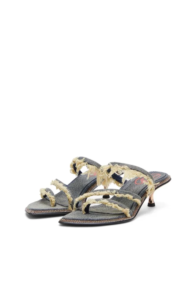 d-havanna kittie D-Havanna Kittie-Mule din denim franjurat cu cristale d-havanna kittie D-Havanna Kittie-Mule din denim franjurat cu cristale