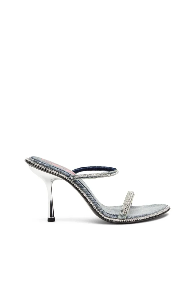 d-havanna sdl D-Havanna-Mule cu toc din denim cu cristale d-havanna sdl D-Havanna-Mule cu toc din denim cu cristale