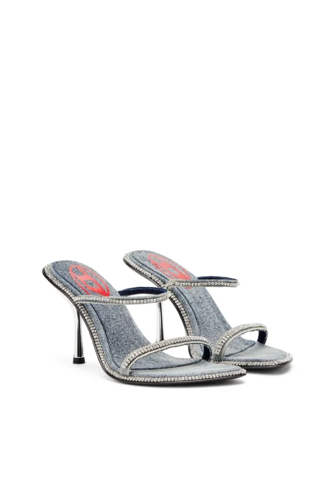 d-havanna sdl D-Havanna-Mule cu toc din denim cu cristale d-havanna sdl D-Havanna-Mule cu toc din denim cu cristale