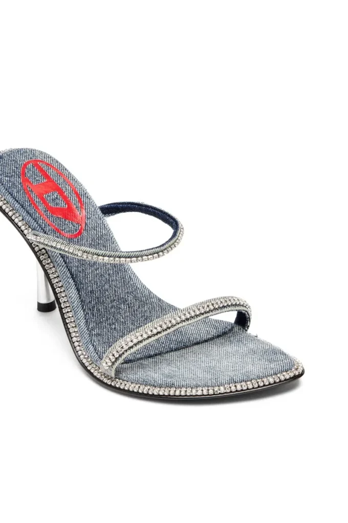 d-havanna sdl D-Havanna-Mule cu toc din denim cu cristale d-havanna sdl D-Havanna-Mule cu toc din denim cu cristale