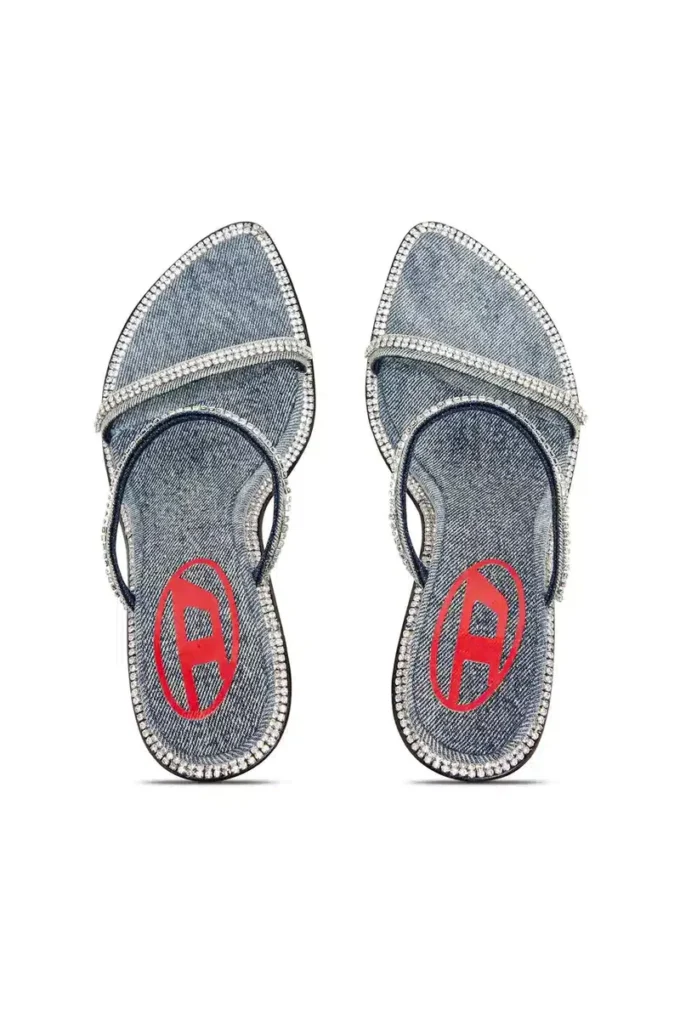 d-havanna sdl D-Havanna-Mule cu toc din denim cu cristale d-havanna sdl D-Havanna-Mule cu toc din denim cu cristale