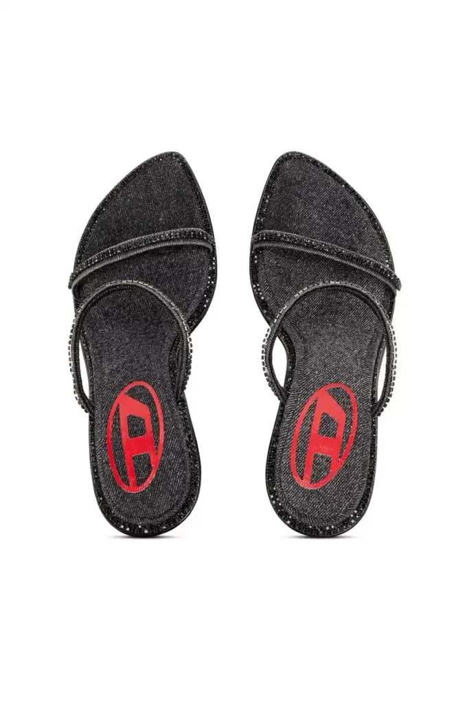 d-havanna sdl D-Havanna-Mule cu toc din denim cu cristale d-havanna sdl D-Havanna-Mule cu toc din denim cu cristale