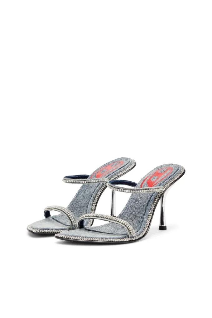 d-havanna sdl D-Havanna-Mule cu toc din denim cu cristale d-havanna sdl D-Havanna-Mule cu toc din denim cu cristale