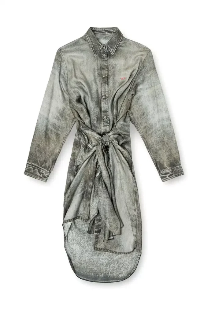 d-iletta Rochie tip fustă din viscoză cu aspect denim d-iletta Rochie tip fustă din viscoză cu aspect denim