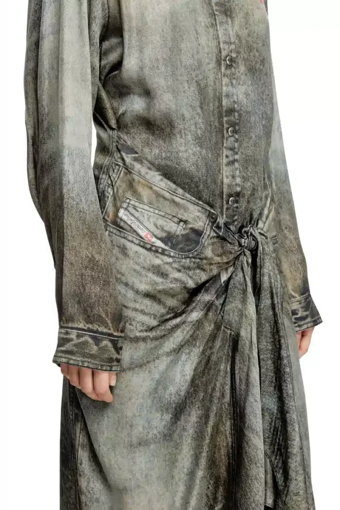 d-iletta Rochie tip fustă din viscoză cu aspect denim d-iletta Rochie tip fustă din viscoză cu aspect denim