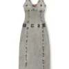 d-inny Rochie midi fără mâneci cu efect denim d-inny Rochie midi fără mâneci cu efect denim