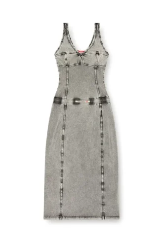 d-inny Rochie midi fără mâneci cu efect denim