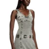 d-inny Rochie midi fără mâneci cu efect denim d-inny Rochie midi fără mâneci cu efect denim