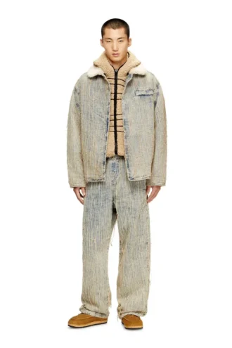 d-ivar-s Jachetă din denim jacquard cu fir plutitor