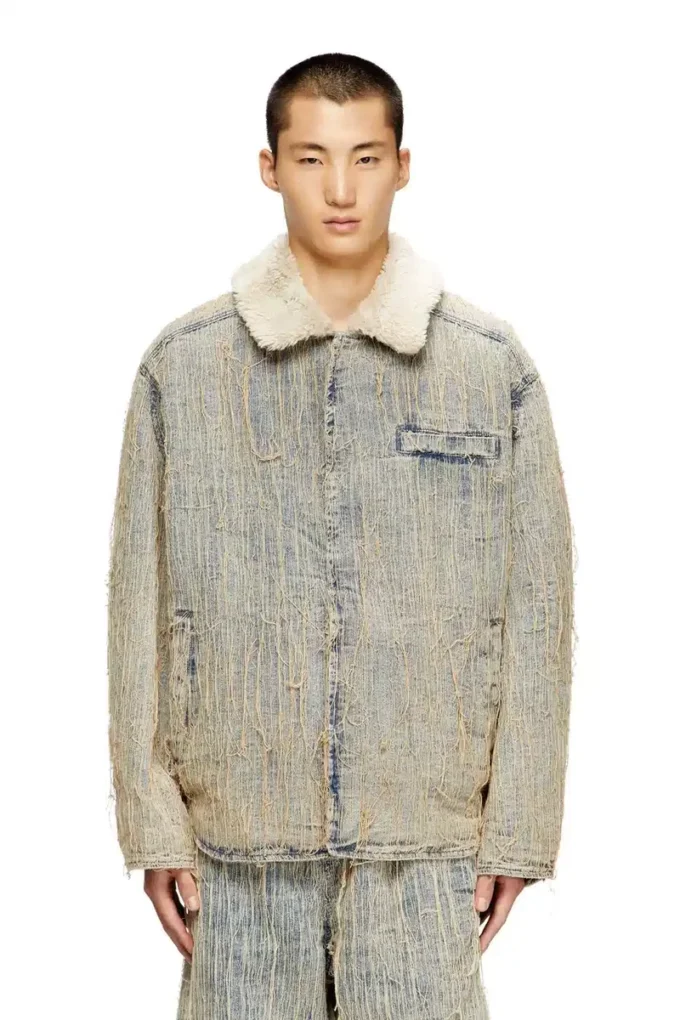 d-ivar-s Jachetă din denim jacquard cu fir plutitor d-ivar-s Jachetă din denim jacquard cu fir plutitor