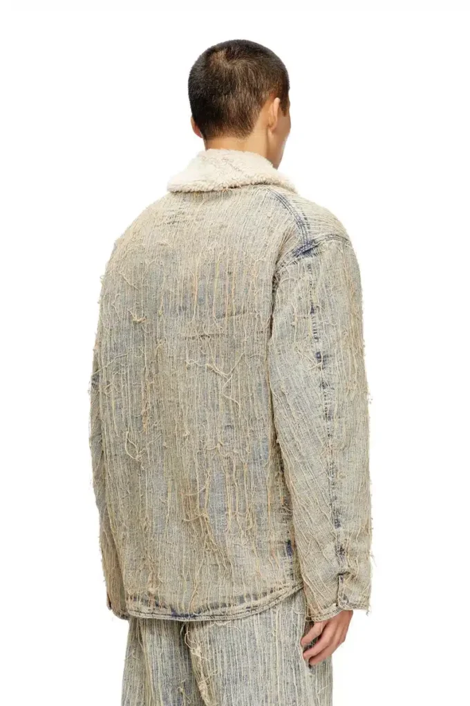 d-ivar-s Jachetă din denim jacquard cu fir plutitor d-ivar-s Jachetă din denim jacquard cu fir plutitor