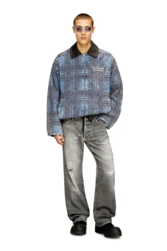 d-ivar-s1 Jachetă din denim bouclé cu imprimeu grafic