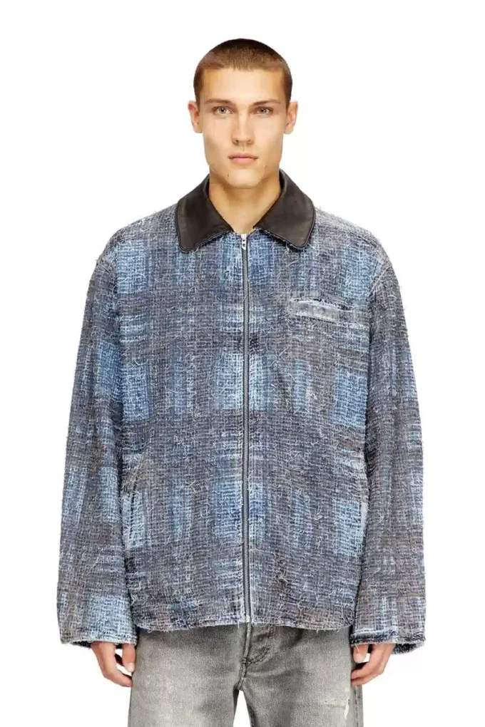 d-ivar-s1 Jachetă din denim bouclé cu imprimeu grafic