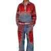 d-krap-fse Jachetă din denim devoré cu logo d-krap-fse Jachetă din denim devoré cu logo