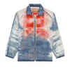 d-krap-fse Jachetă din denim devoré cu logo d-krap-fse Jachetă din denim devoré cu logo