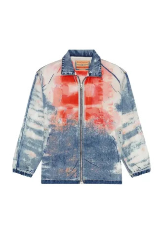 d-krap-fse Jachetă din denim devoré cu logo