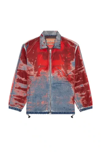 d-krap-fse Jachetă din denim devoré cu logo