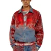 d-krap-fse Jachetă din denim devoré cu logo d-krap-fse Jachetă din denim devoré cu logo