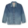 d-krap-s6 Jachetă cu fermoar din denim fluid d-krap-s6 Jachetă cu fermoar din denim fluid
