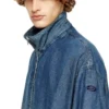 d-krap-s6 Jachetă cu fermoar din denim fluid d-krap-s6 Jachetă cu fermoar din denim fluid