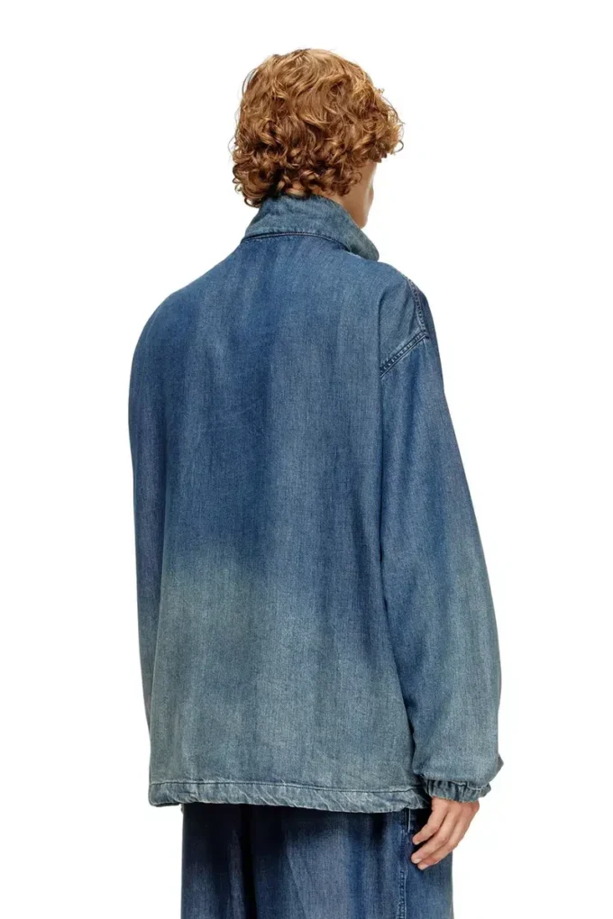 d-krap-s6 Jachetă cu fermoar din denim fluid d-krap-s6 Jachetă cu fermoar din denim fluid