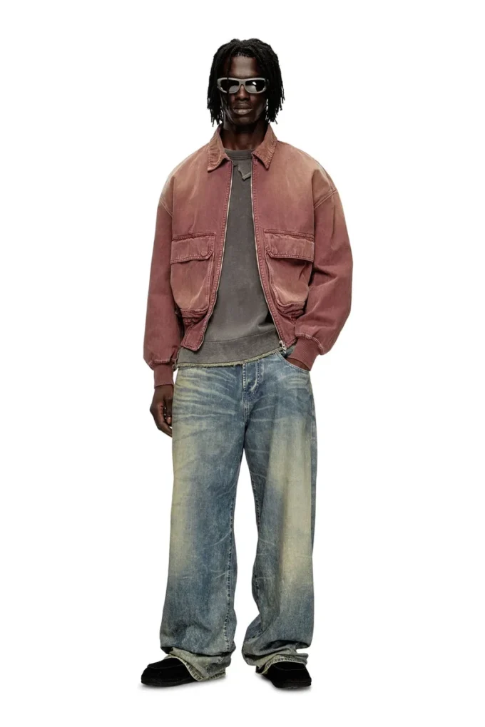 d-kurz Jachetă din denim colorat în model herringbone d-kurz Jachetă din denim colorat în model herringbone