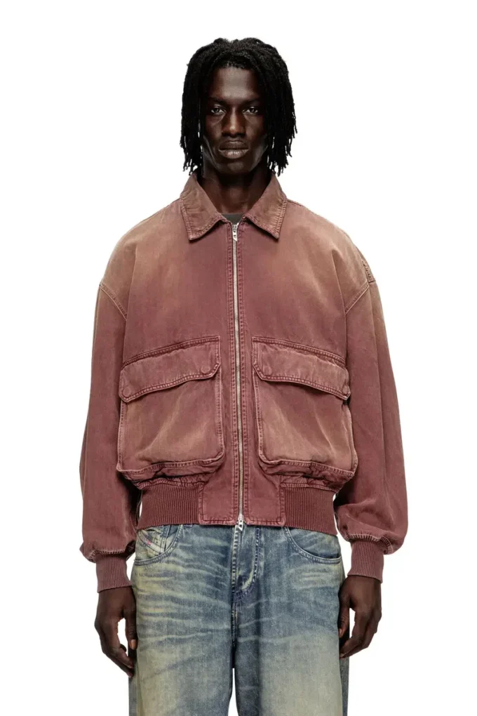 d-kurz Jachetă din denim colorat în model herringbone d-kurz Jachetă din denim colorat în model herringbone