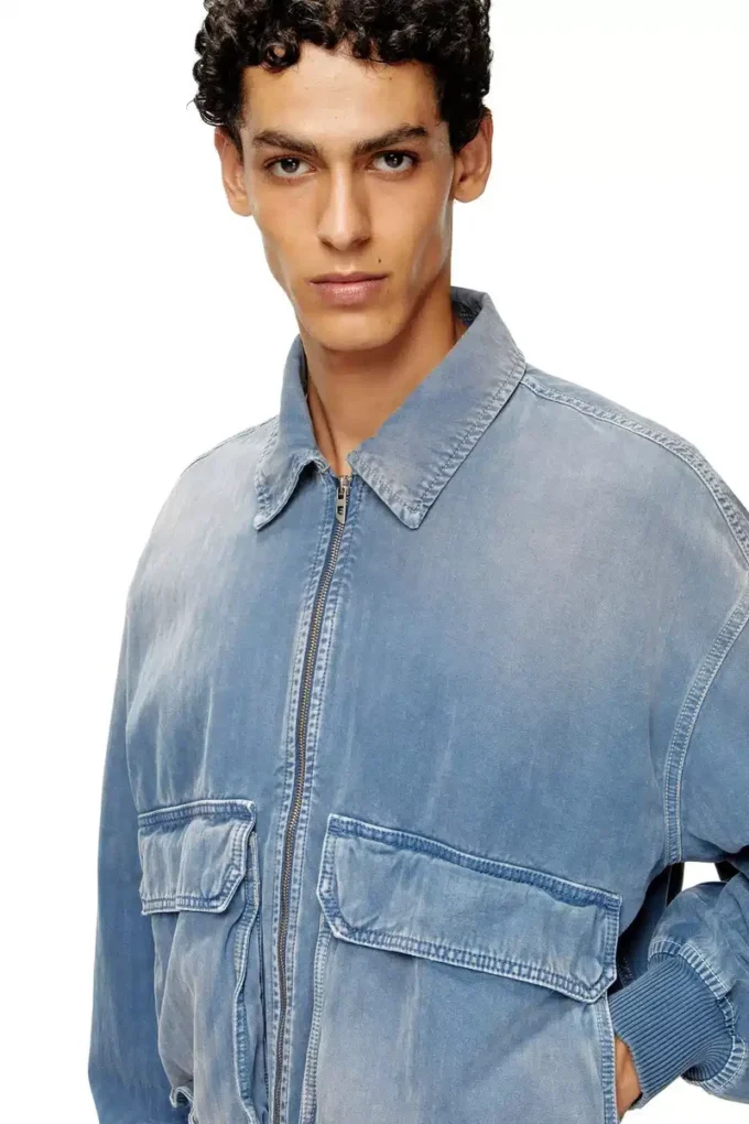 d-kurz Jachetă din denim colorat în model herringbone d-kurz Jachetă din denim colorat în model herringbone