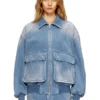 d-kurz Jachetă din denim colorat în model herringbone d-kurz Jachetă din denim colorat în model herringbone