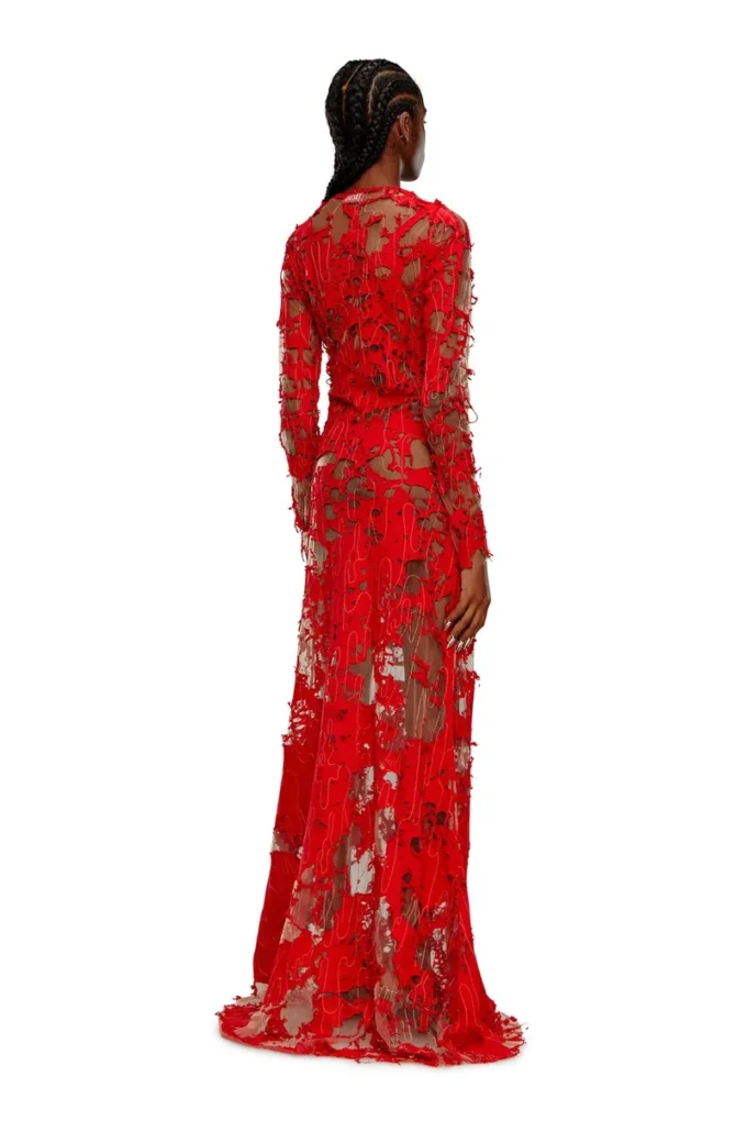 d-lea Rochie lungă din tul și jersey d-lea Rochie lungă din tul și jersey