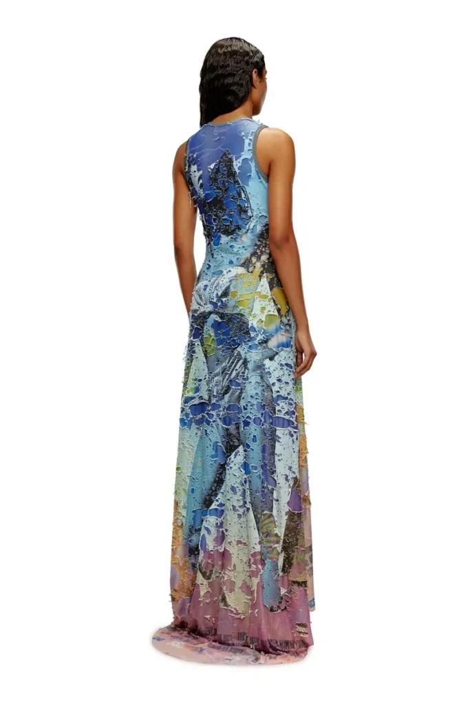 d-leele Rochie din tricou distrus cu imprimeu poster d-leele Rochie din tricou distrus cu imprimeu poster