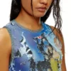 d-leele Rochie din tricou distrus cu imprimeu poster d-leele Rochie din tricou distrus cu imprimeu poster