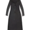 d-ley Rochie midi din jersey cu nervuri decolorate d-ley Rochie midi din jersey cu nervuri decolorate