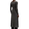d-ley Rochie midi din jersey cu nervuri decolorate d-ley Rochie midi din jersey cu nervuri decolorate