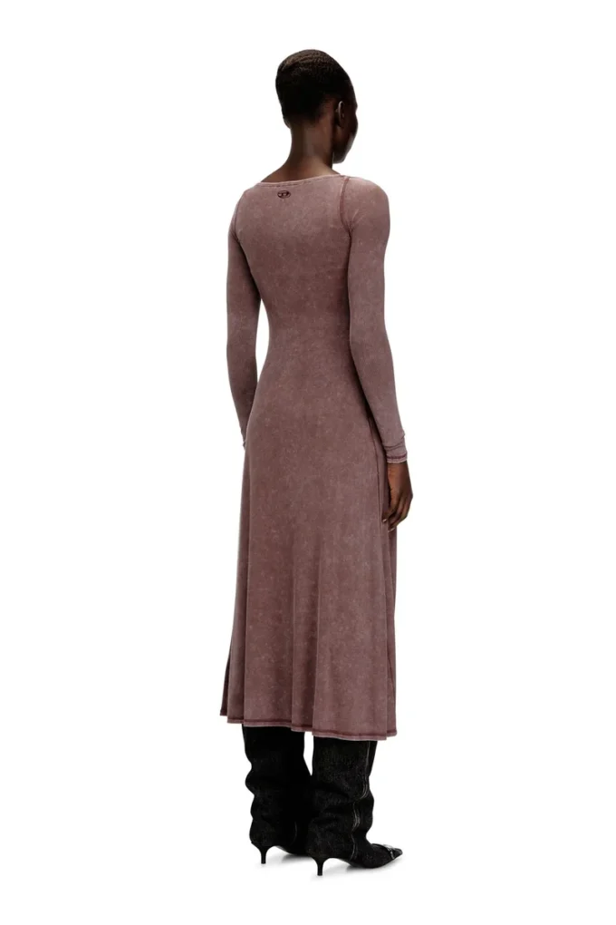 d-ley Rochie midi din jersey cu nervuri decolorate d-ley Rochie midi din jersey cu nervuri decolorate