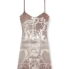 d-longy Rochie mini cu imprimeu folie d-longy Rochie mini cu imprimeu folie