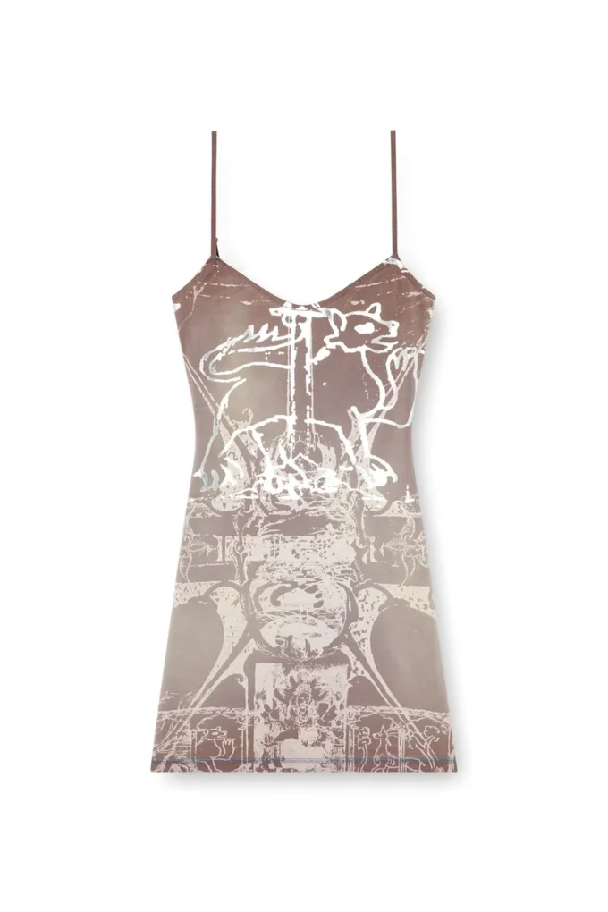 d-longy Rochie mini cu imprimeu folie d-longy Rochie mini cu imprimeu folie
