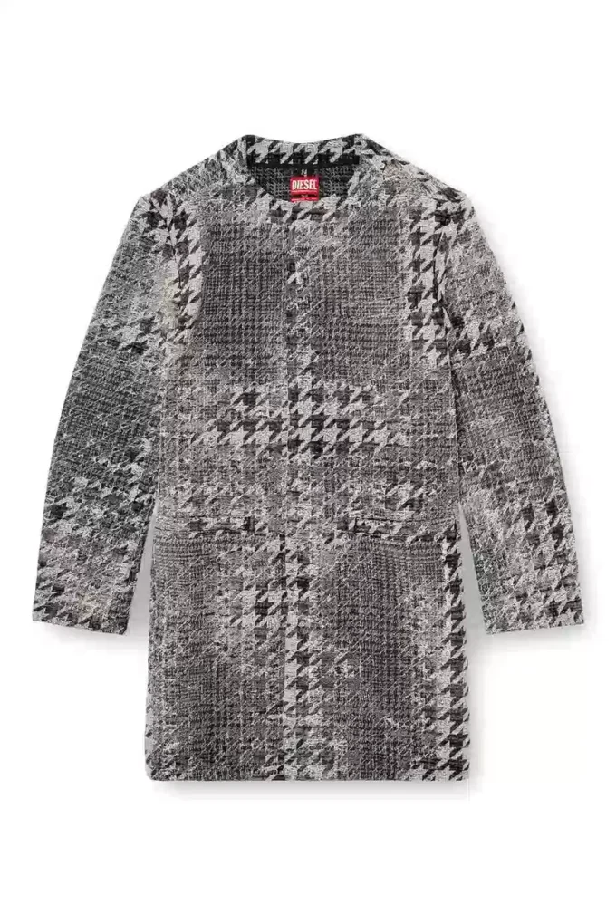 d-lot-fsh Palton din denim jacquard Prince of Wales d-lot-fsh Palton din denim jacquard Prince of Wales