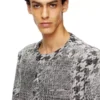 d-lot-fsh Palton din denim jacquard Prince of Wales d-lot-fsh Palton din denim jacquard Prince of Wales