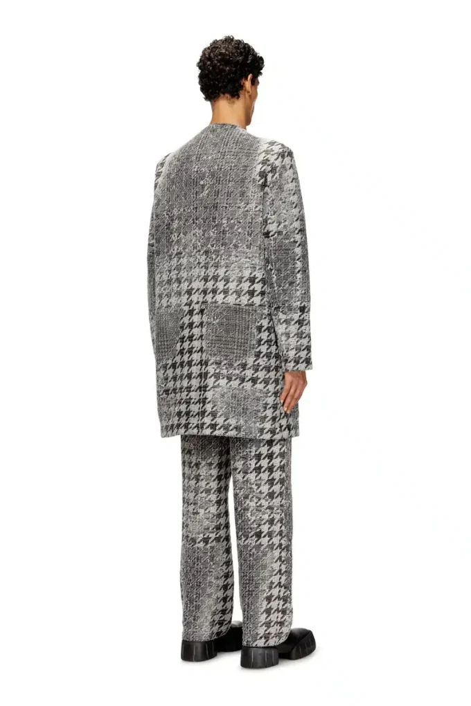 d-lot-fsh Palton din denim jacquard Prince of Wales d-lot-fsh Palton din denim jacquard Prince of Wales