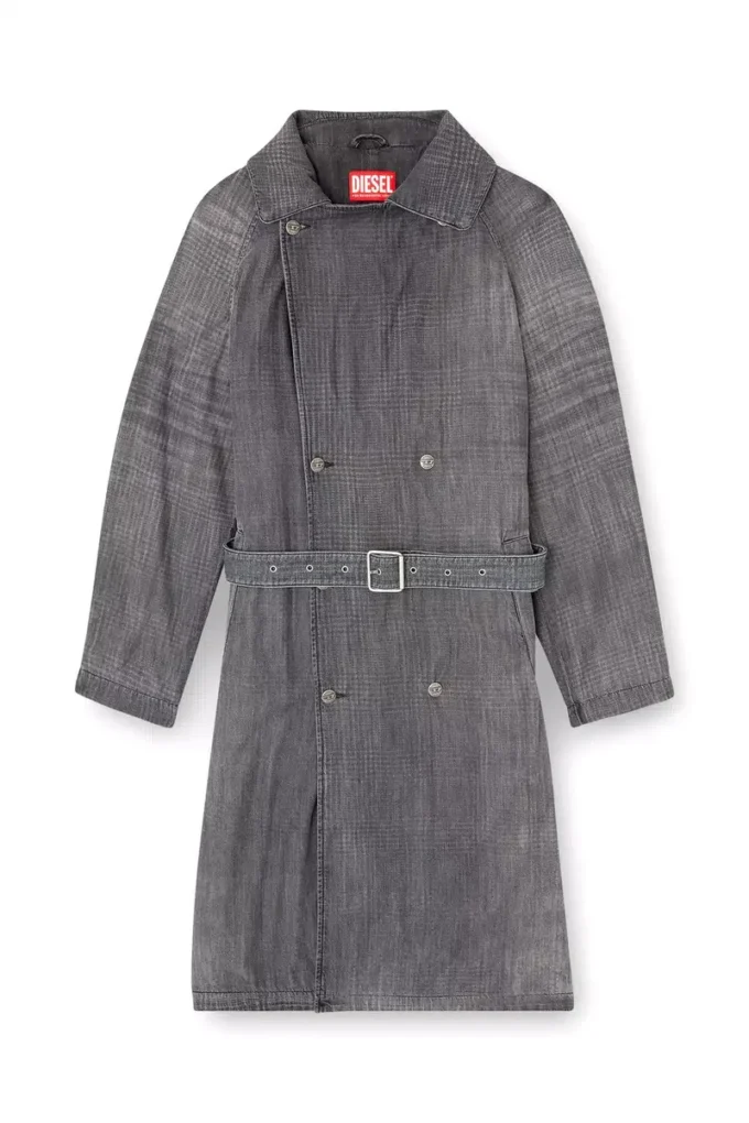 d-matthew-s Trench din denim cu imprimeu d-matthew-s Trench din denim cu imprimeu