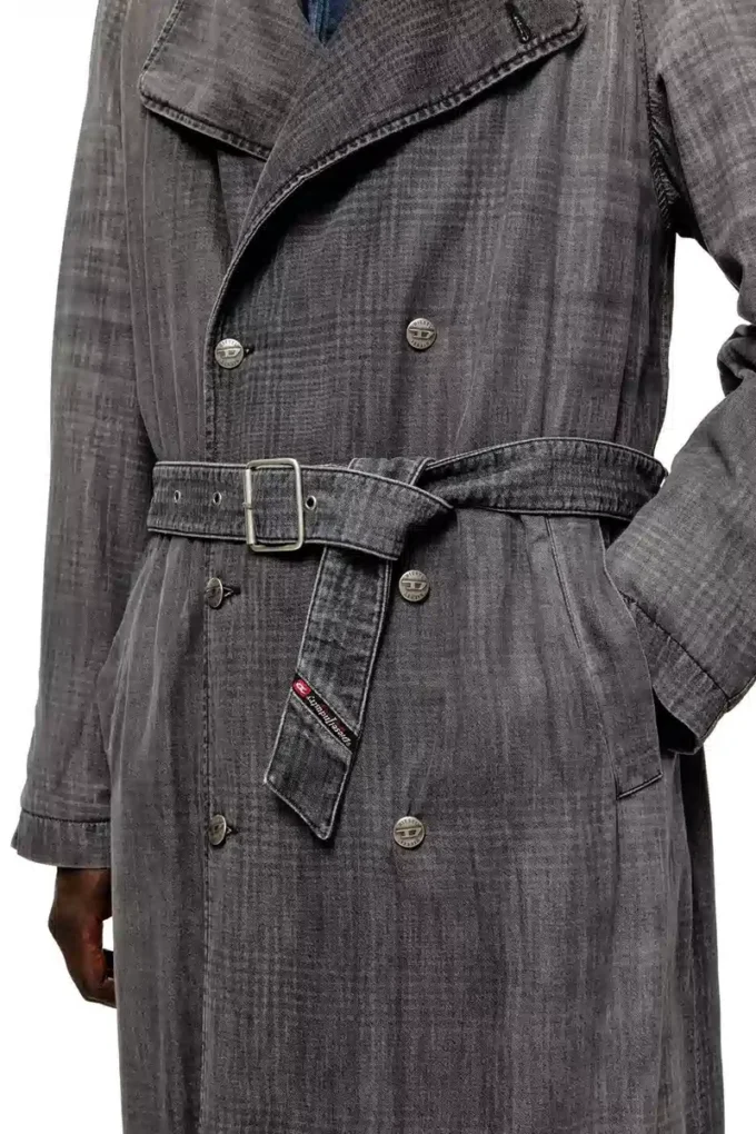 d-matthew-s Trench din denim cu imprimeu d-matthew-s Trench din denim cu imprimeu