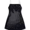 d-minty Rochie scurtă metalică cu guler înalt d-minty Rochie scurtă metalică cu guler înalt